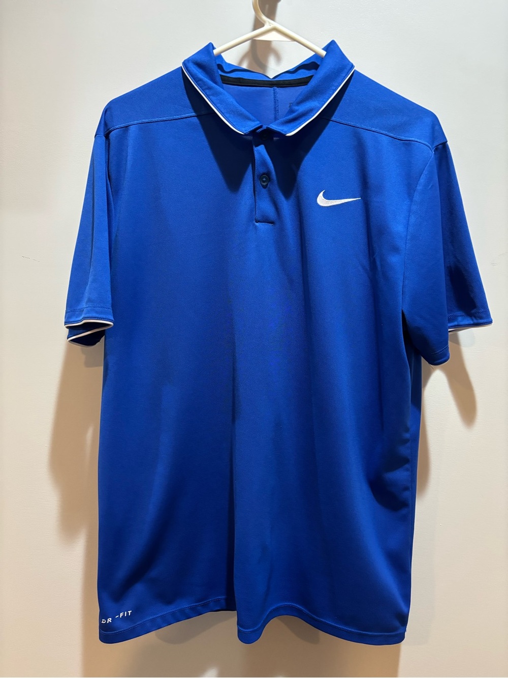 Nike Men’s Royal Blue Athletic Polo with White Swoosh